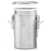 Keith 900ml Titanium Camping Pot, ultralight multifunctional cookware (Ti6300)