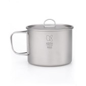 Keith Titanium Camping Pot 900ml with Lid and Folding Handle