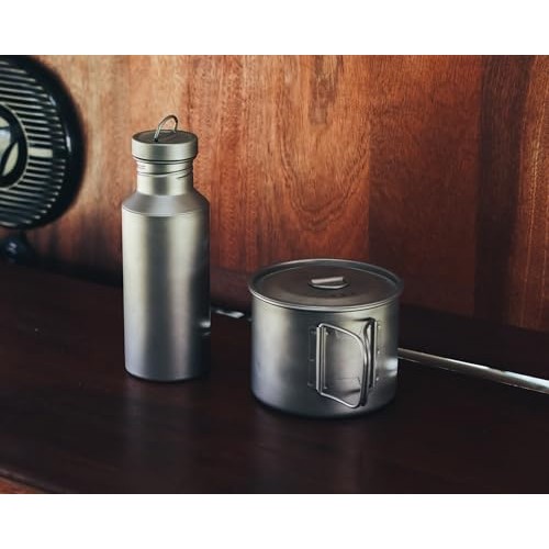 Keith Titanium Camping Pot 900ml with Lid and Folding Handle-7