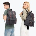 Kono Canvas Backpack Unisex Vintage Rucksack, Black