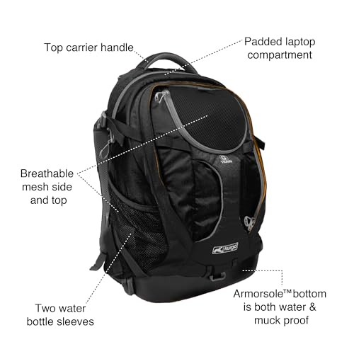 Kurgo G-Train Dog Carrier Backpack for Small Dogs up to 11kg, Black-3