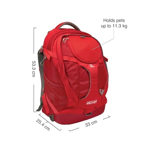 Kurgo G-Train Pack Carrier Backpack for Small Dogs and Cats, Red-4