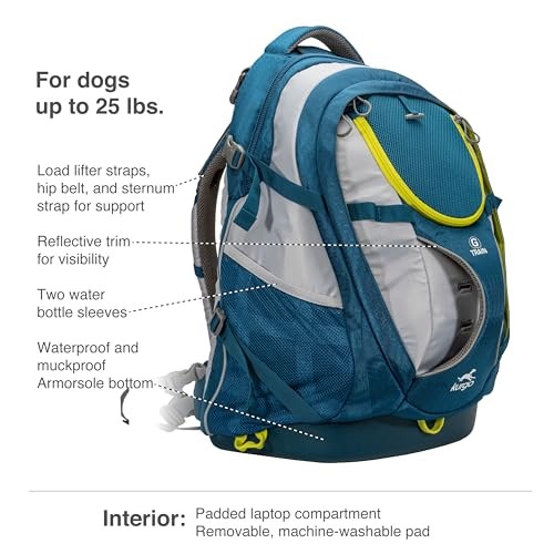 Kurgo G-Train Pack Carrier Backpack for Small Dogs and Cats, Blue-1