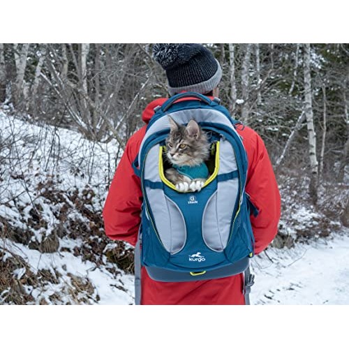 Kurgo G-Train Pack Carrier Backpack for Small Dogs and Cats, Blue-7