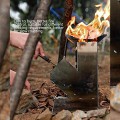 Ladieshow Portable Stainless Steel Rocket Stove, Detachable Backpacking Stove