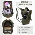 Kasgo Vintage Canvas Laptop Backpack, Water-Resistant, Anti-Theft, Army Green