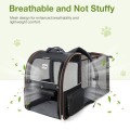 Lekesky Expandable Cat Carrier Backpack, Black, Large