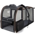 Lekesky XL Expandable Cat Carrier Backpack, Black