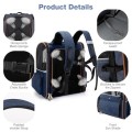 Lekesky Large Expandable Cat Carrier Backpack, Blue, L
