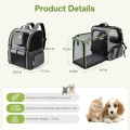 Lekesky Large Expandable Cat Carrier Backpack, Green, Size L