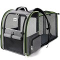 Lekesky Large Expandable Cat Carrier Backpack, Green, Size L