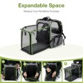 Lekesky Large Expandable Cat Carrier Backpack, Green, Size L