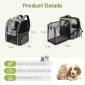 Lekesky Large Expandable Cat Carrier Backpack, Grey, L
