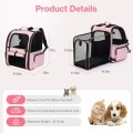 Lekesky Expandable Cat Carrier Backpack, Pink, XL