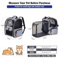 Lekesky Large Expandable Cat Carrier Backpack, Striped, L