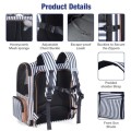 Lekesky Large Expandable Cat Carrier Backpack, Striped, L