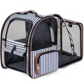 Lekesky Large Expandable Cat Carrier Backpack, Striped, XL