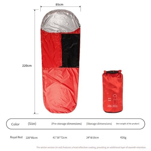 Vootnifig Lightweight Breathable Bivy Sack, Waterproof 70D Ripstop, Green-6