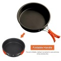 Drhomeam Lightweight Non-Stick Camping Frying Pan with Foldable Handle, Small