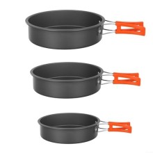Drhomeam Lightweight Non-Stick Camping Frying Pan with Foldable Handle, Small