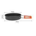 Homefurnishmall Lightweight Camping Frying Pan, Non-stick Cooking Pan with Foldable Handle, Medium