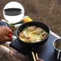 Homefurnishmall Lightweight Camping Frying Pan, Non-stick Cooking Pan with Foldable Handle, Medium