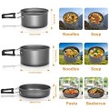 Lixada 10-Piece Camping Cookware Set with Non-Stick Pots, Frying Pan and Mesh Bag