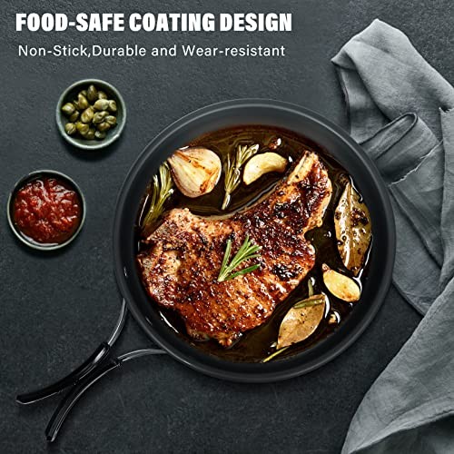 Lixada 10-Piece Camping Cookware Set with Non-Stick Pots, Frying Pan and Mesh Bag-7