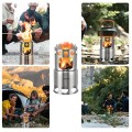 Lixada Stainless Steel Lightweight Wood and Alcohol Camping Stove with Mesh Pouch