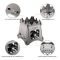 Lixada portable folding wood-burning camping stove, stainless steel, 480 g