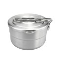 Lixada 1.5 L Stainless Steel Camping Pot with Storage Bag