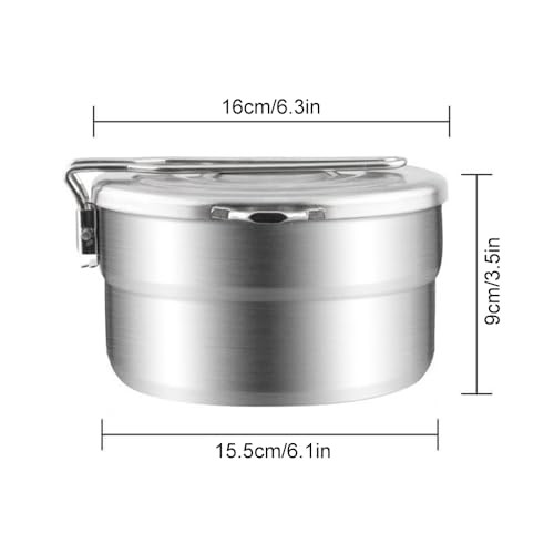 Lixada 1.5 L Stainless Steel Camping Pot with Storage Bag-4