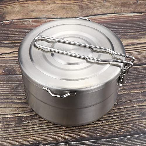 Lixada 1.5 L Stainless Steel Camping Pot with Storage Bag-5