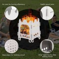 Lixada Titanium Folding Wood Camping Stove, Ultralight Portable