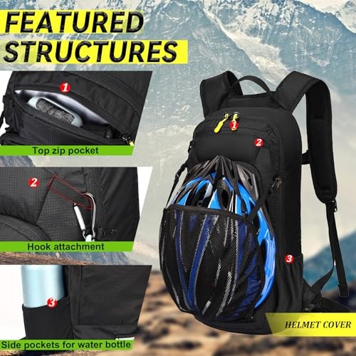 LOCAL LION Hydration Backpack with 2L Water Bladder, Rain Cover and Helmet Cover-1