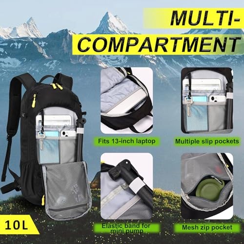 LOCAL LION Hydration Backpack with 2L Water Bladder, Rain Cover and Helmet Cover-2