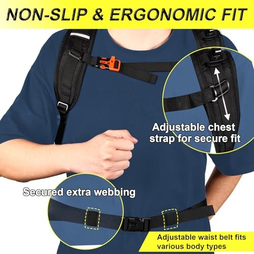 LOCAL LION Hydration Backpack with 2L Water Bladder, Rain Cover and Helmet Cover-9