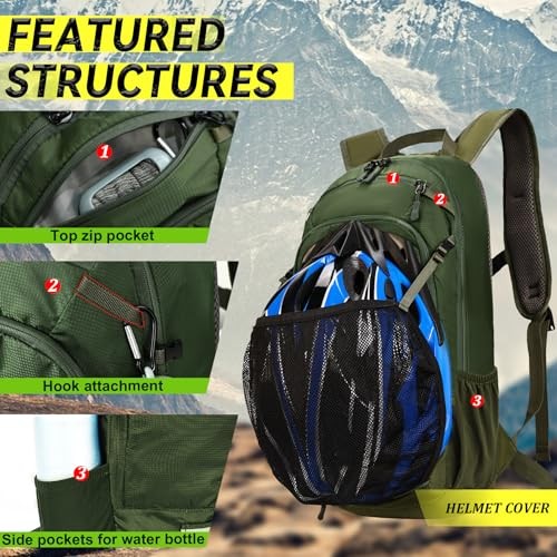 LOCAL LION Hydration Backpack with Raincover and Helmet Cover-1