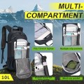 LOCAL LION Hydration Backpack with Raincover and Helmet Cover, Lightweight MTB Cycling Bag