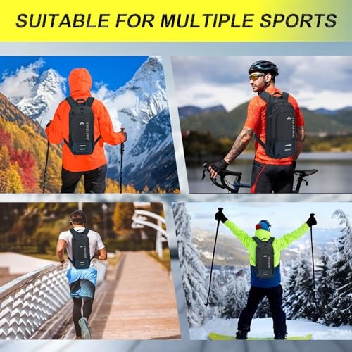 LOCAL LION Hydration Backpack with Raincover and Helmet Cover, Lightweight MTB Cycling Bag-8