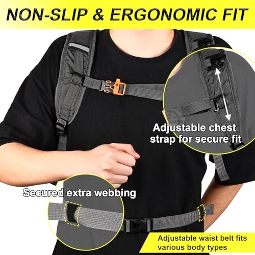 LOCAL LION Hydration Backpack with 2L Bladder, Rain Cover and Helmet Cover-9