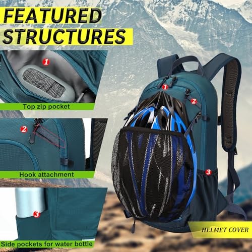 LOCAL LION Hydration Backpack with 2L Bladder, Rain Cover and Helmet Cover-1