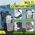 LOCAL LION Hydration Backpack with 2L Bladder, Rain Cover and Helmet Cover