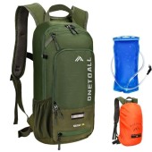 LOCAL LION Hydration Backpack with 2L Bladder, Rain Cover and Helmet Cover