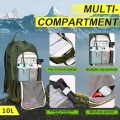 LOCAL LION Hydration Backpack with 2L Bladder, Rain Cover and Helmet Cover