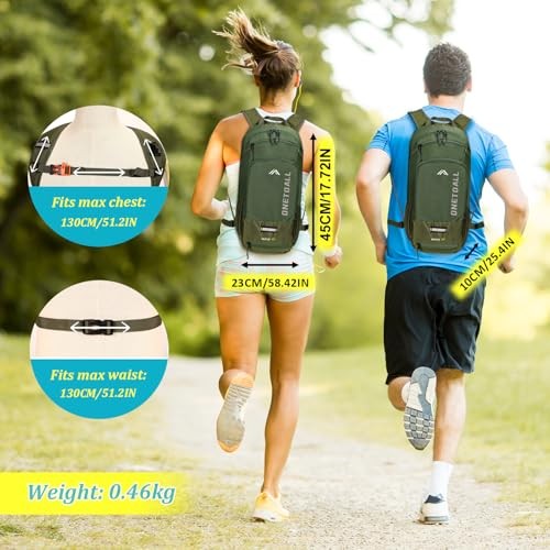 LOCAL LION Hydration Backpack with 2L Bladder, Rain Cover and Helmet Cover-4