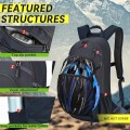 LOCAL LION Hydration Backpack with 2L Bladder, Rain Cover and Helmet Cover
