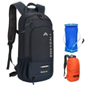 LOCAL LION Hydration Backpack with 2L Bladder, Rain Cover and Helmet Cover