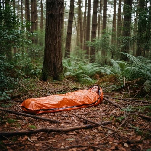 Lotsdonxia Emergency Survival Sleeping Bag Thermal Bivvy Bag, Orange-4