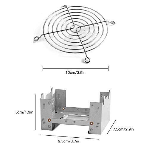 lvifloae Folding Solid Alcohol Stove Stand Burner for Camping and Outdoor Cooking-1